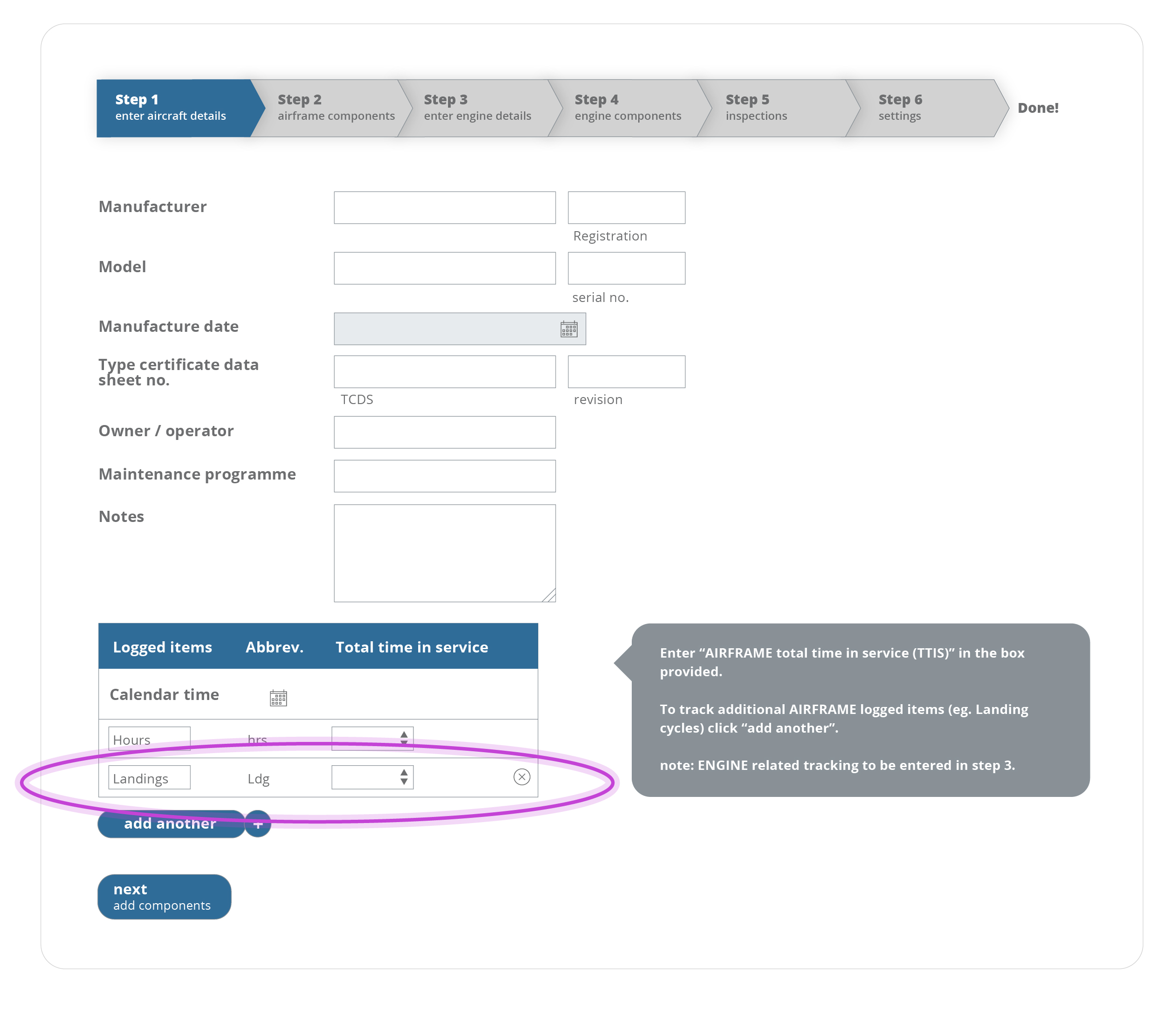Adding Logged Items